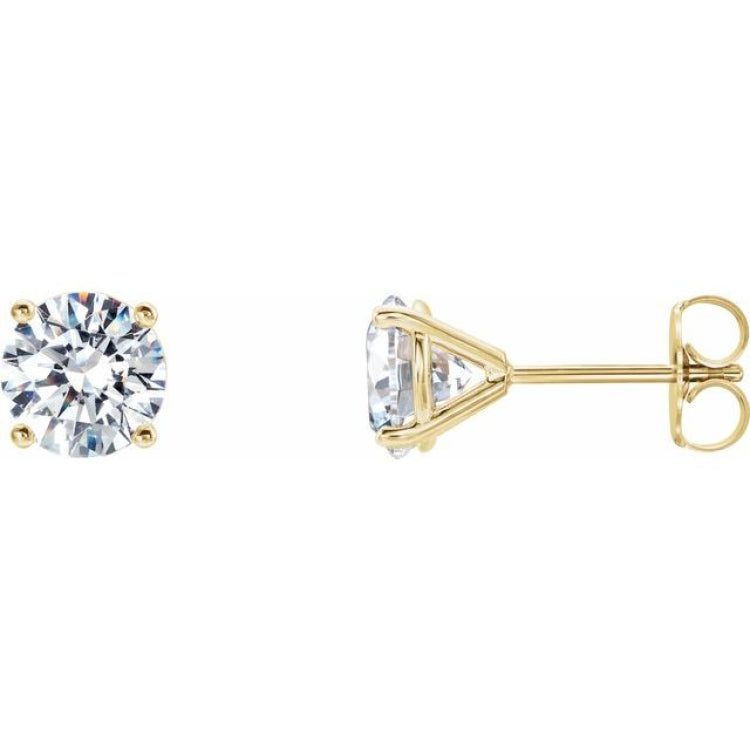 14K Yellow 1 CTW Natural Diamond Cocktail-Style Earrings 14K Yellow 1 CTW Natural Diamond Cocktail-Style Earrings