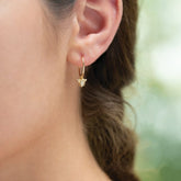 14K Yellow Endless Tube 12 mm Hoop Earring