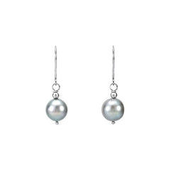 Sterling Silver Cultured Gray Freshwater Pearl Earrings Sterling Silver Cultured Gray Freshwater Pearl Earrings