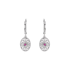 Sterling Silver Natural Ruby Lever Back Earrings Sterling Silver Natural Ruby Lever Back Earrings