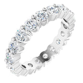 14K White 1 3/4 CTW Natural Diamond Eternity Band Size 6