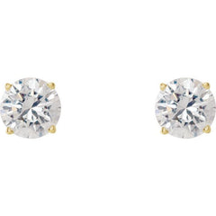 14K Yellow 1 1/2 CTW Natural Diamond Stud Earrings 14K Yellow 1 1/2 CTW Natural Diamond Stud Earrings