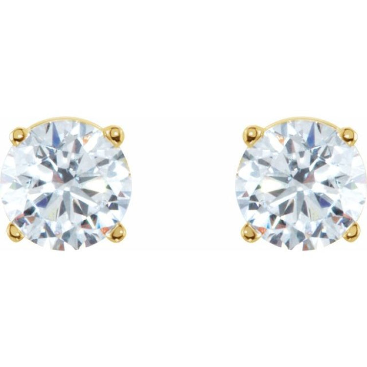 14K Yellow 2 CTW Natural Diamond Stud Earrings 14K Yellow 2 CTW Natural Diamond Stud Earrings
