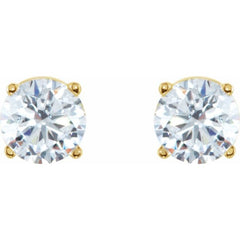 14K Yellow 2 CTW Natural Diamond Stud Earrings 14K Yellow 2 CTW Natural Diamond Stud Earrings