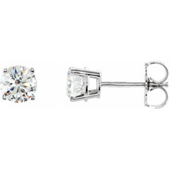 Sterling Silver 5 mm Imitation White Cubic Zirconia Stud Earrings Sterling Silver 5 mm Imitation White Cubic Zirconia Stud Earrings