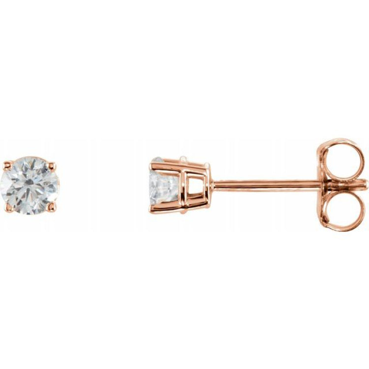Sterling Silver 5 mm Imitation White Cubic Zirconia Stud Earrings Sterling Silver 5 mm Imitation White Cubic Zirconia Stud Earrings
