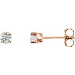 Sterling Silver 5 mm Imitation White Cubic Zirconia Stud Earrings Sterling Silver 5 mm Imitation White Cubic Zirconia Stud Earrings