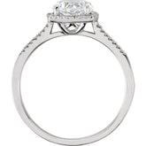 Sterling Silver Lab-Grown White Sapphire & .01 CTW Natural Diamond Ring