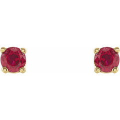 14K Yellow 2.5 mm Natural Ruby Earrings 14K Yellow 2.5 mm Natural Ruby Earrings