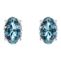 14K White Natural Sky Blue Topaz Earrings 14K White Natural Sky Blue Topaz Earrings