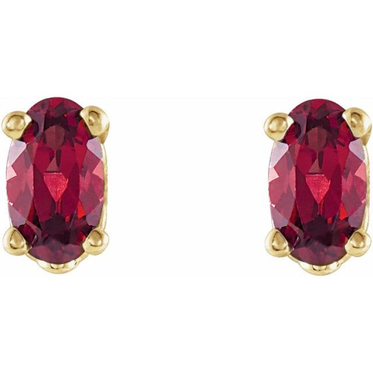 14K Yellow Natural Mozambique Garnet Earrings 14K Yellow Natural Mozambique Garnet Earrings