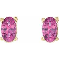 14K Yellow Natural Pink Tourmaline Earrings 14K Yellow Natural Pink Tourmaline Earrings