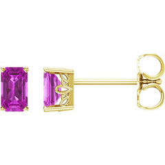 14K Yellow Natural Pink Tourmaline Earrings 14K Yellow Natural Pink Tourmaline Earrings