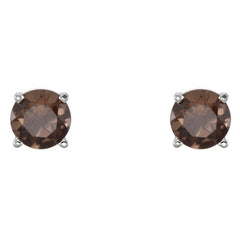 14K White 5 mm Natural Smoky Quartz Earrings 14K White 5 mm Natural Smoky Quartz Earrings