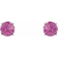 14K White 5 mm Natural Pink Tourmaline Stud Earrings 14K White 5 mm Natural Pink Tourmaline Stud Earrings