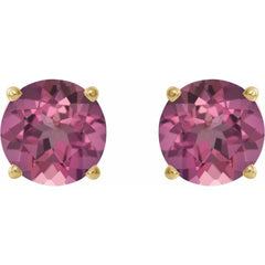 14K Yellow 5 mm Natural Pink Tourmaline Stud Earrings 14K Yellow 5 mm Natural Pink Tourmaline Stud Earrings