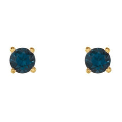 14K Yellow 4 mm Natural London Blue Topaz Stud Earrings 14K Yellow 4 mm Natural London Blue Topaz Stud Earrings
