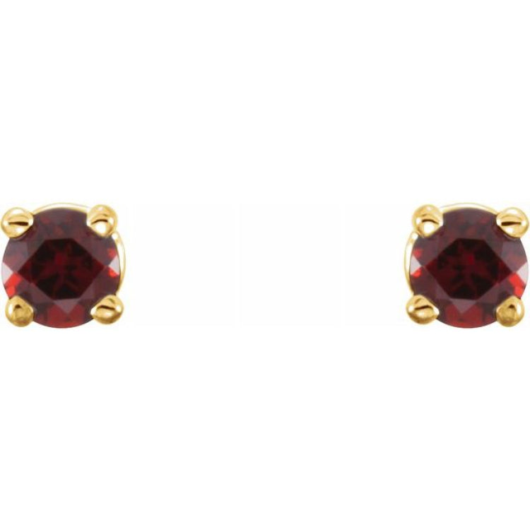 14K Yellow 2.5 mm Natural Mozambique Garnet Stud Earrings 14K Yellow 2.5 mm Natural Mozambique Garnet Stud Earrings
