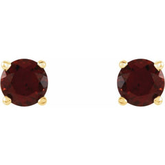 14K Yellow 4 mm Natural Mozambique Garnet Stud Earrings 14K Yellow 4 mm Natural Mozambique Garnet Stud Earrings