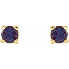 14K Yellow 2.5 mm Lab-Grown Alexandrite Stud Earrings 14K Yellow 2.5 mm Lab-Grown Alexandrite Stud Earrings