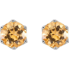 14K White Natural Citrine Earrings 14K White Natural Citrine Earrings