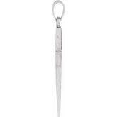 10K White Cross Pendant
