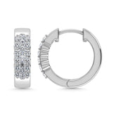 Diamond 1/2 Ct.Tw. Hoop Earrings in 14K White Gold