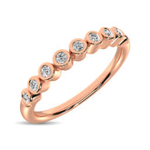 14K Rose Gold 1/10 Ct.Tw.Diamond Stackable Band