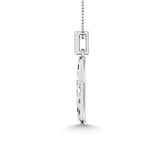 Diamond 1/6 Ct.Tw. Round and Baguette Cut Infinity Pendant in 10K White Gold