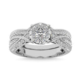 Diamond 1 Ct.Tw. Bridal Ring in 14K White Gold