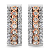 Diamond 3/8 Ct.Tw. Hoop Earrings in 14K Two Tone Gold