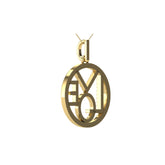 10K Yellow Gold 1/10 Ct.Tw. Diamond Accent LOVE Pendant