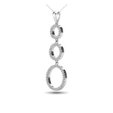 Diamond 1/4 Ct.Tw. Open Circles Pendant in 14K White Gold