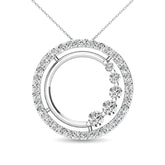 Diamond 3/8 Ct.Tw. Circle Pendant in 14K White Gold