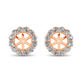 14K Rose Gold Diamond 1/3 Ct.Tw. Earrings Jacket