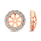 14K Rose Gold Diamond 1/3 Ct.Tw. Earrings Jacket