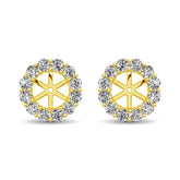 14K Yellow Gold Diamond 1/3 Ct.Tw. Earrings Jacket
