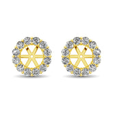 14K Yellow Gold Diamond 1/2 Ct.Tw. Earrings Jacket