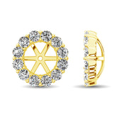 14K Yellow Gold Diamond 3/4 Ct.Tw. Earrings Jacket