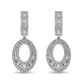 Diamond 1 Ct.Tw. Hoop Earrings in 14K White Gold