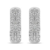 Diamond 2 1/10 ct tw Hoop Earrings in 14K White Gold