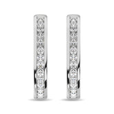 Diamond 2 ct tw Hoop Earrings in 14K White Gold