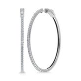 Diamond 1 1/3 Ct.Tw. Hoop Earrings in 10K White Gold