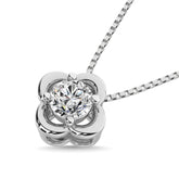 Diamond 1/4 ct tw Solitaire Dimond Pendant in 14K White Gold