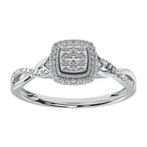10K White Gold 1/5 Ct.Tw. Diamond Promise Ring