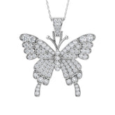 Diamond 1 Ct.Tw. Butterfly Pendant in 10K White Gold