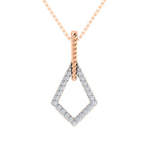 10K Two Tone Gold 1/10 Ct.Tw. Diamond Fashion Pendant