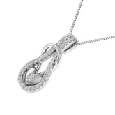 10K White Gold 1/4 Ct.Tw. Diamond Shimmering Pendant