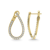 Diamond 1 Ct.Tw. Hoop Earrings in 14K Yellow Gold