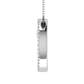 10K White Gold 1/2 Ct.Tw. Diamond Double Circle Pendant